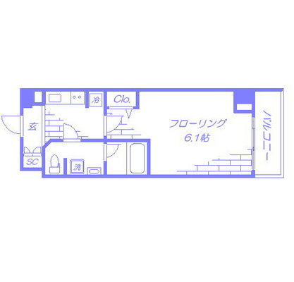 中央大学賃貸マンション・1K
